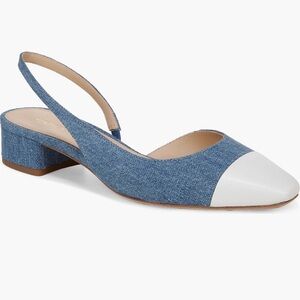 Veronica Beard Cecile Half d'Orsay Slingback Pump
Chic Denim Slingback White Cap